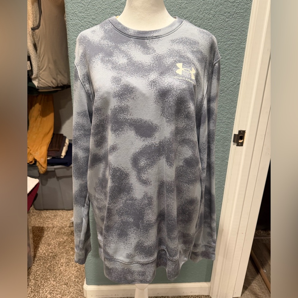Under Armour Blue and Gray Women's Crew Neck Sweater - Picture 1 of 6